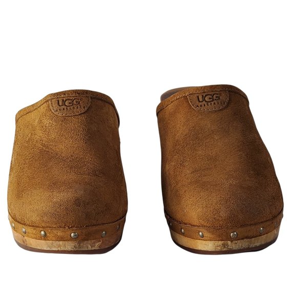 UGG Women's Abbie Suede Clog 5772 Chestnut Suede - Picture 3 of 7